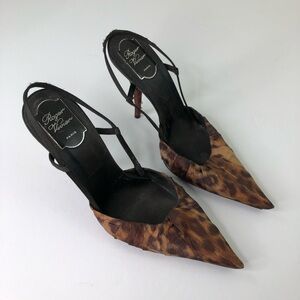 Roger Vivier Brown Leopard Print Heels